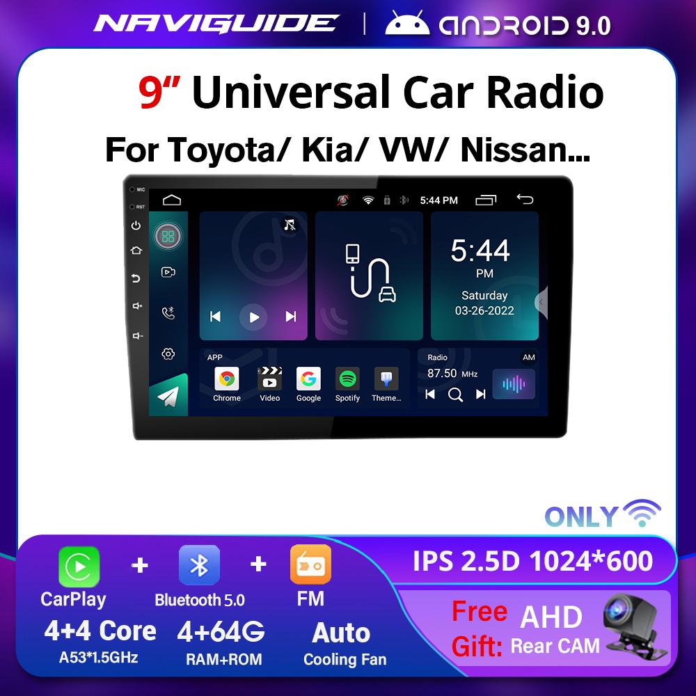 2Din 9/10 Inch Android System Universal Car Radio For Toyota Honda VW Nissan Kia Hyundai Carplay GPS BT Multimedia Player NO DVD
