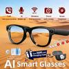 2026 Portable New AI Translate Smart Glasses 4GB Storage 8MP HD Camera Voice Video Record Call Smart Glasses 3D Music Playback 3600mAh Charging Case