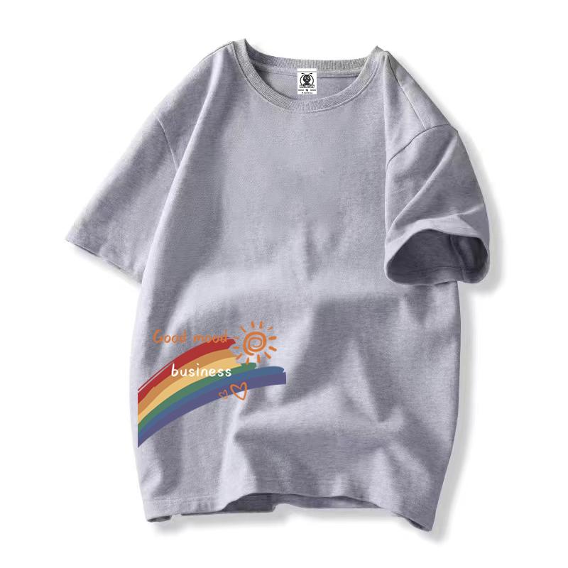 Unisex T Shirt for Women Korean Fashion Loose Teen Oversized Plus Size Tops Printed Graphic Om