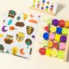 Wooden Bead Puzzle Set: A Fine Motor Skills Training Toy That Allows For Stacking And Beading, Making It An Educational Gift For Both Boys And Girls