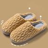 Fashion Cozy Cartoon Bear Home Slippers for Women 2025 Winter Plush Warm Flat Cotton Shoes Woman Non Slip Unisex Indoor Bedroom Slippers