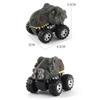 6Pcs Pack - Boy Racing Dinosaur Toy Shatter-resistant Dinosaur Pull Back Car Simulation Tyrannosaurus Triceratops Model Off-road Vehicle