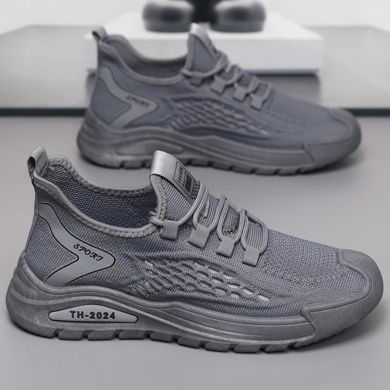 

Large size men s shoes ice silk mesh summer men s breathable lightweight black sports casual breathable versatile 39 серый