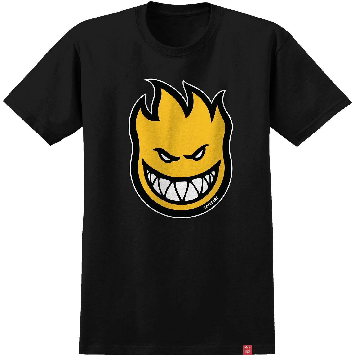 Spitfire Wheels Skateboard Shirt Bighead Fill Black/Gold 3XL