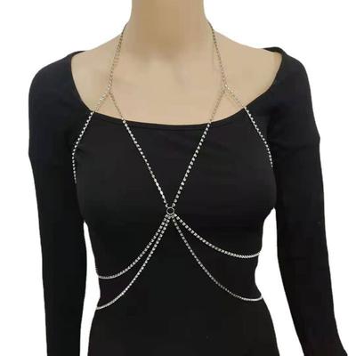 Fashion Rhinestone Body Chain Sexy Beach Wind Casual Multi-layer Chain Fringed Chest Chain Waist Chain