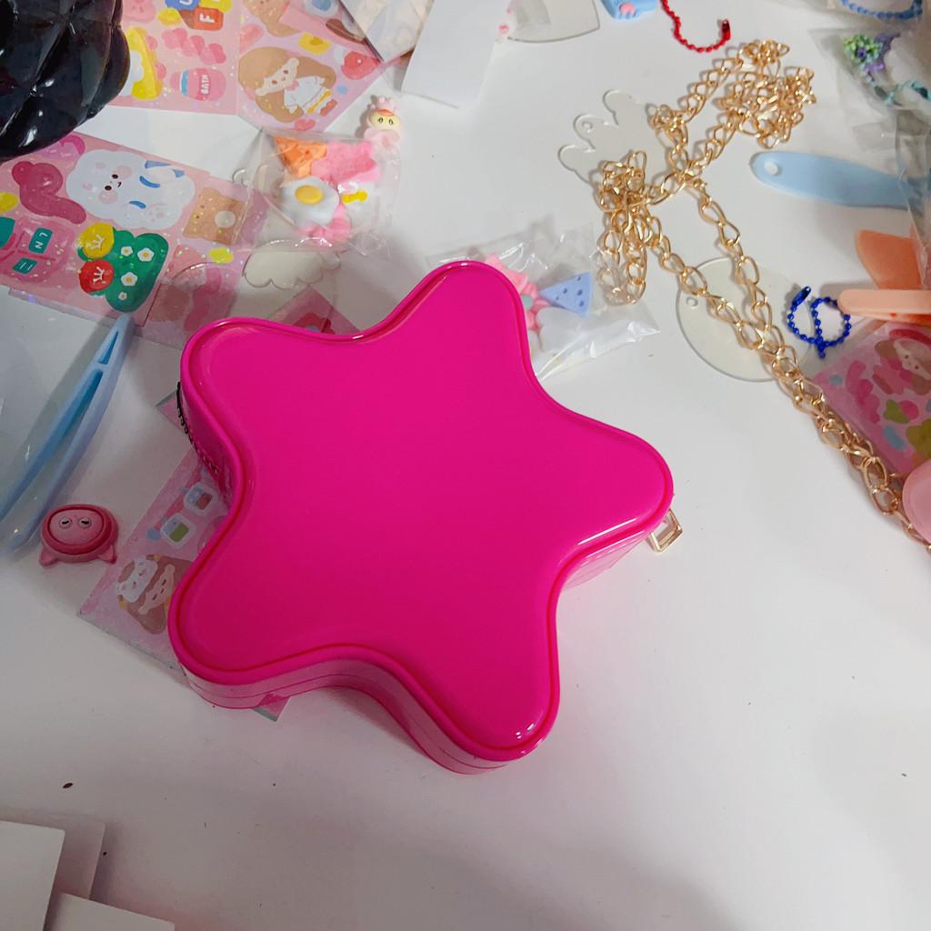 Star Appearance Heartshaped Pvc Cute Jelly Crossbody Bag For Casual Travel