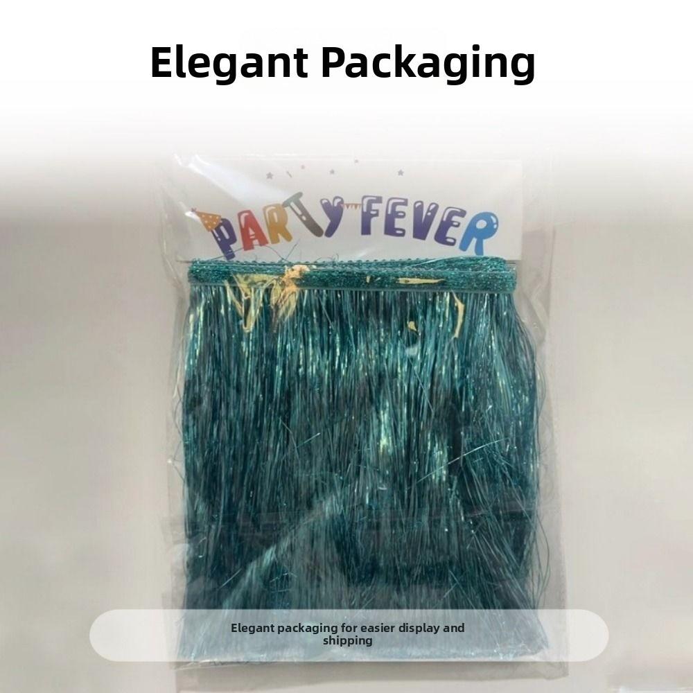 Multicolor Drizzle Garland Metallic Tinsel Encryption Foil Fringe Background Ornament Thickening Glitter Fringe Party Supplies