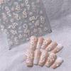Hot Pink Peach Snake Nail Art Stickers: 3D Embossed Jelly DIY Xiaohongshu Ins Decor
