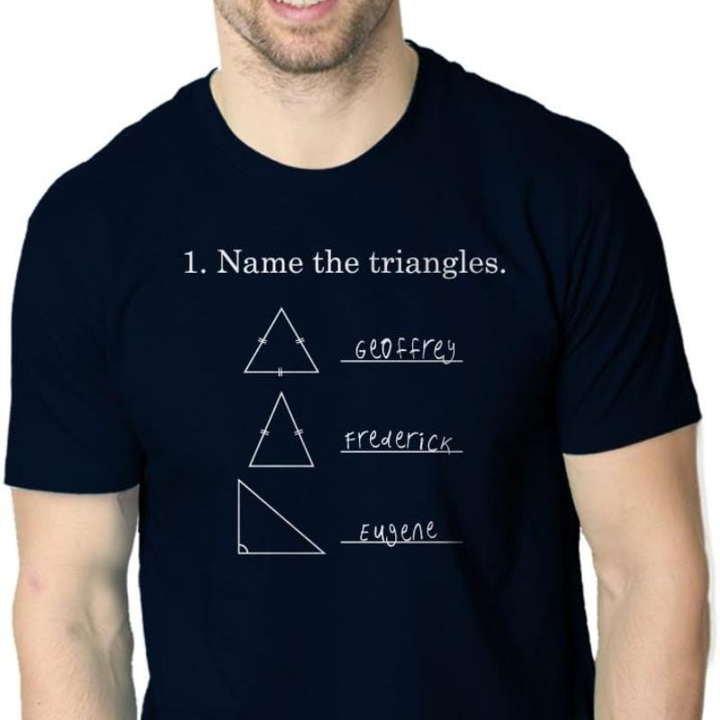 Unisexs Name The Triangles Funny Math T Shirts Sarcasm Novelty I Love Math Tee For Guys Summer Casual Loose Unisex Cotton Tops