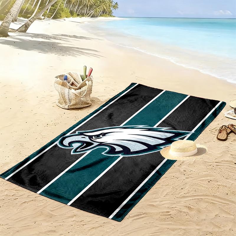 Philadelphia Eagles Print Beach Towel, Large Soft Quick Dry Towel for Beach Camping Swimming