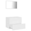 2 Piece Bathroom Furniture Set White Particleboard