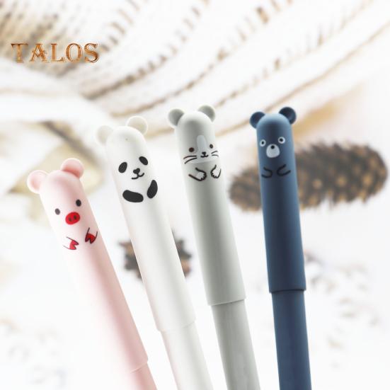 Set de 4 pixuri gel ștergebile, cerneală neagră, albastră, 5,9 inchi, pixuri gel lungi, scris, desen, semnare, birou, rechizite pentru clasă