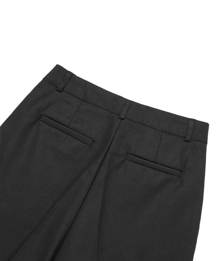 CNVS Cotton Pintuck Half Pants_Black