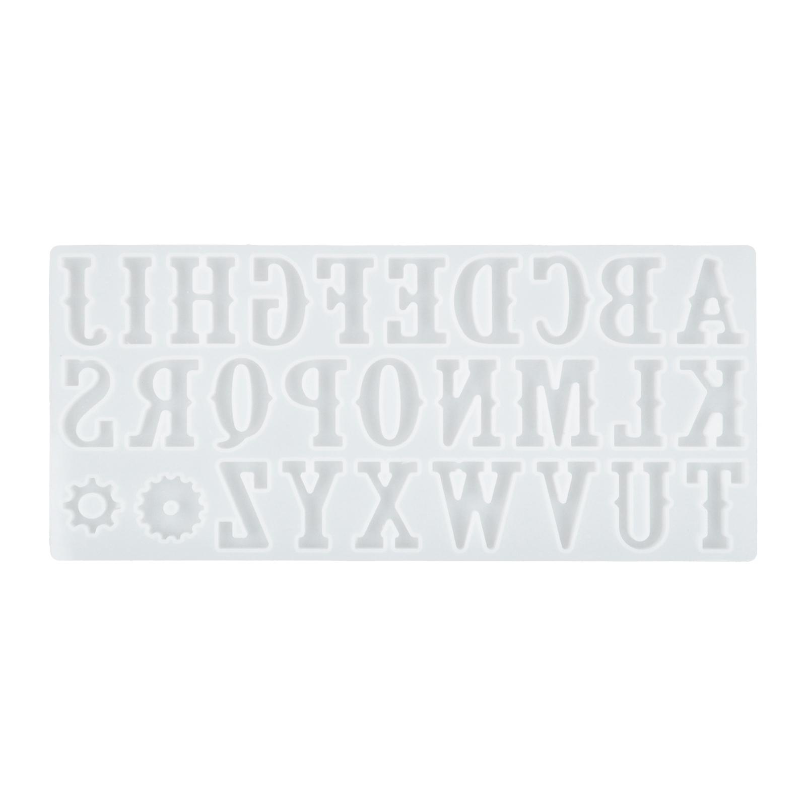 

Глянцевые силиконовые формы для эпоксидной смолы, английский алфавит, форма для серег, DIY брелок, подвеска, ювелирные изделия, форма для рукоделия из эпоксидной смолы L