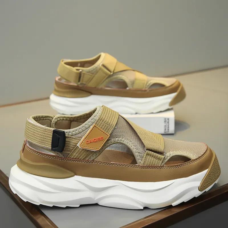 Sandály Pánské Originální Boty Muž Letní Sandály EVA Prodyšné Běžné Pro návrháře Luxusní Manžel Sandles Žabky Pantofle Pánské s