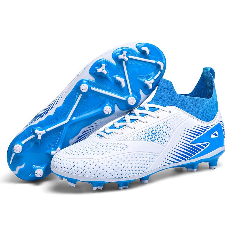 

32-47 Мужские высокие футбольные бутсы с длинными ногтями Спортивные футбольные бутсы большого размера для молодежи и детей 32 белый