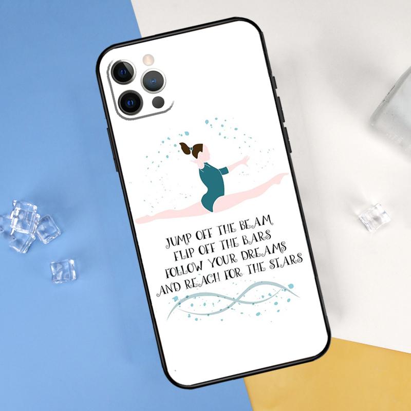 Love Gymnastics Phone Case For iPhone 16 15 11 12 13 14 Pro Max Mini X XS Max XR Plus SE2 Full Protection Cover