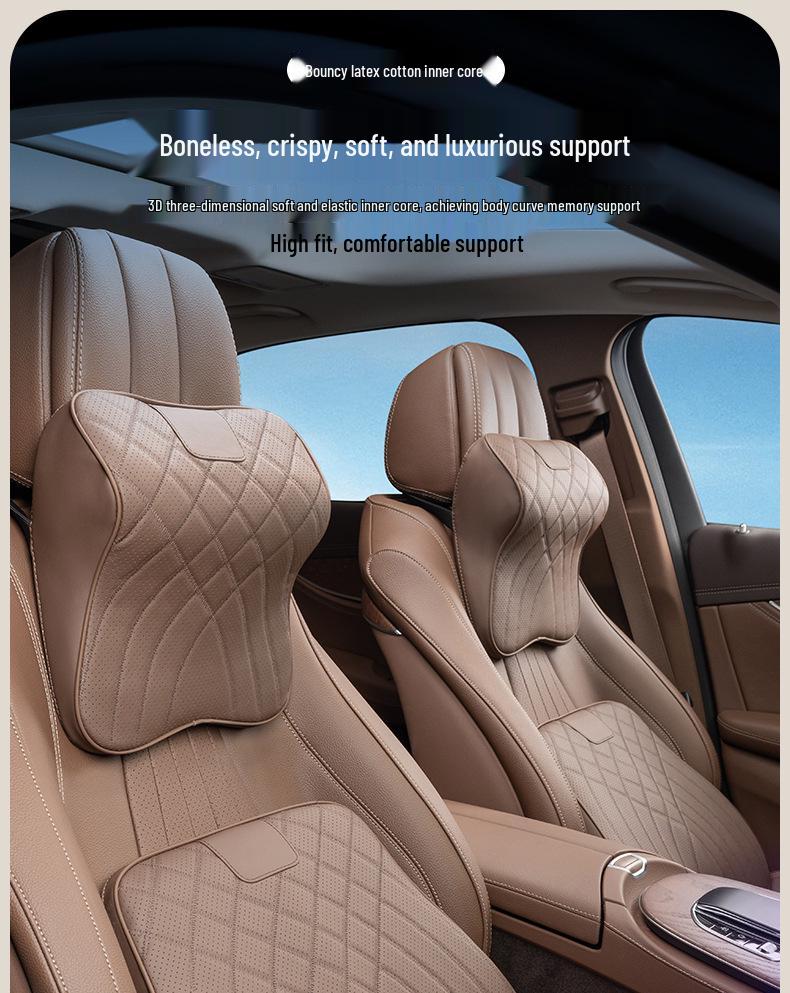 Zeekr 007/001 Car Headrest & Lumbar Support: Original Nitrogen Blue Neck Pillow & Interior Decoration.