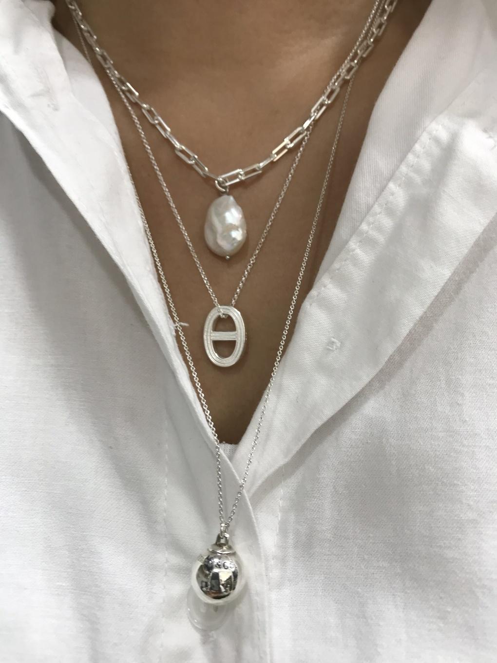 

Silver 925 Line H Necklace 50cm
