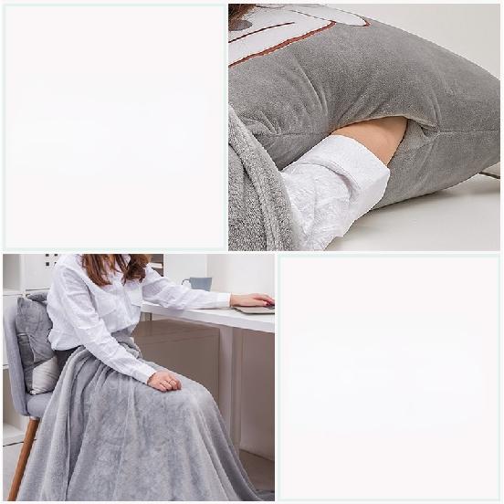 Cute Plush Pillow Quilt Hand Warmer Dual-Use Cushion Folding Blanket Car Office Sofa Cushion Quilt  Couch Pillow Good