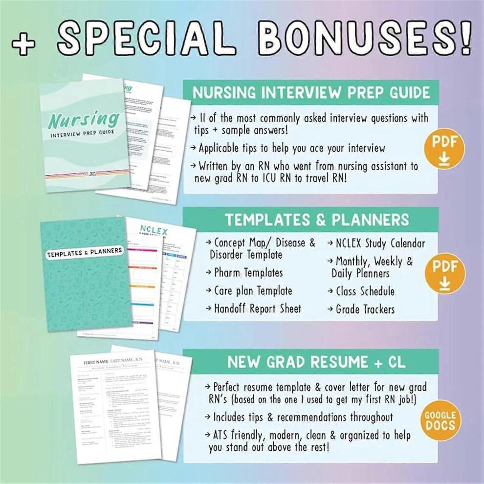 Nursing School Success Bundle Notes, Guide & Essentials for Aspiring Nurses