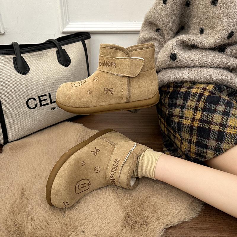

Belle velvet thickened snow boots women s platform new winter cute versatile warm cotton shoes 40