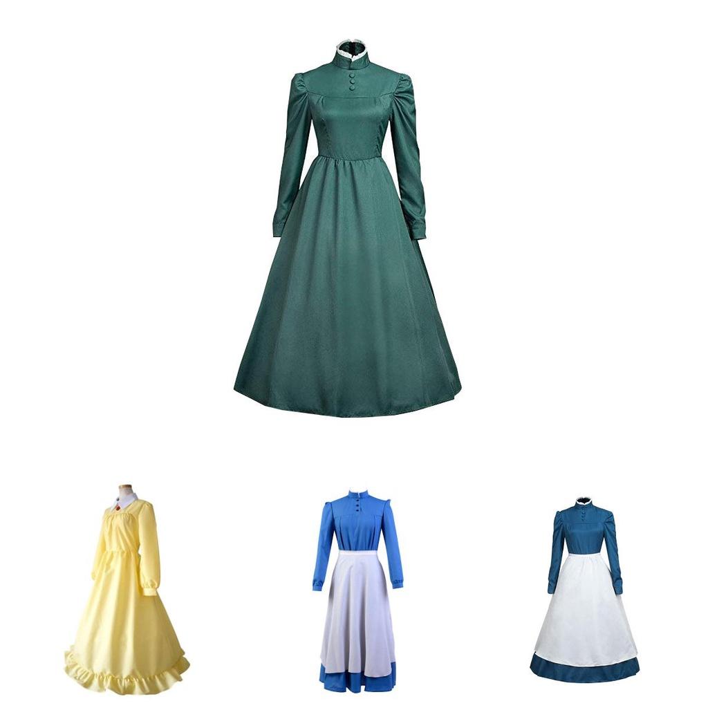 Howl's Moving Castle Sophie Elegant Long Sleeve Costume For Cosplay