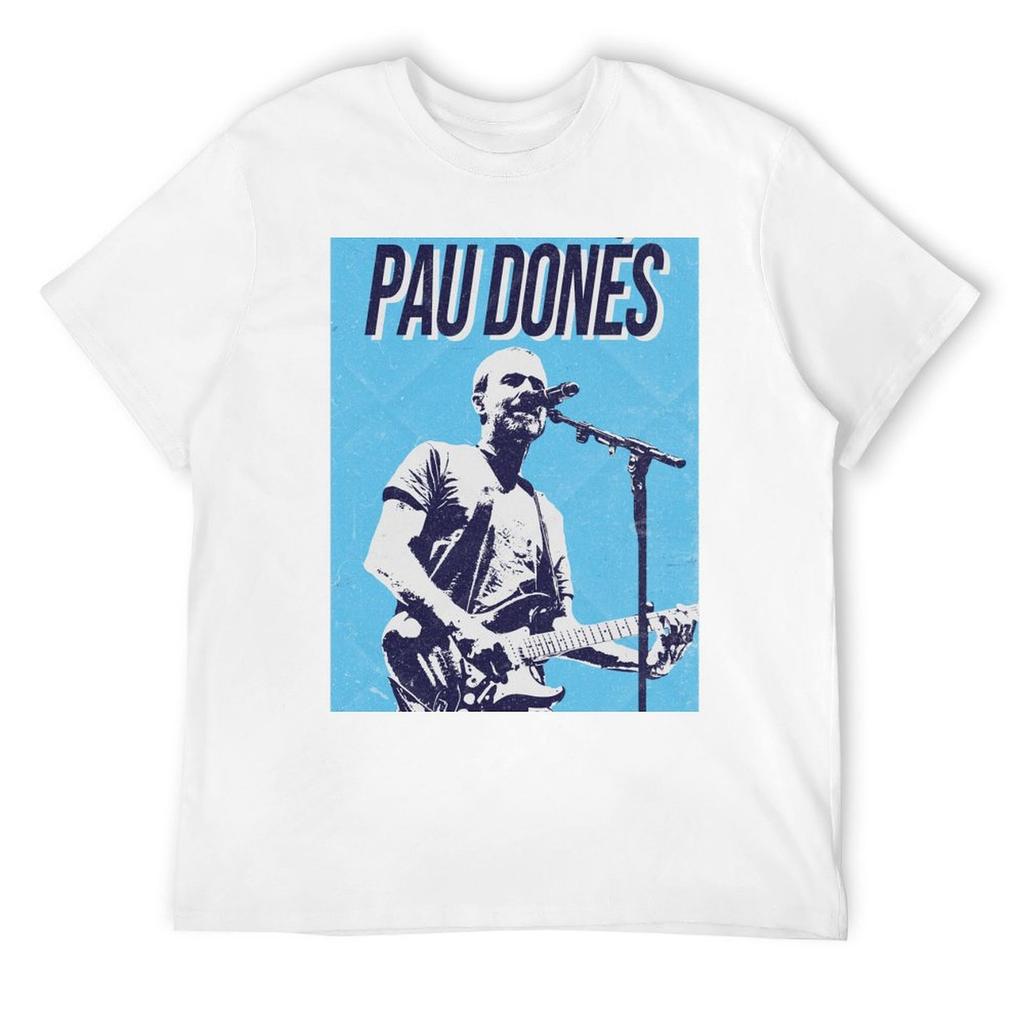 Pau Donés | Retro T-Shirt plus size tops fashion shirts boys whites plain black t shirts men