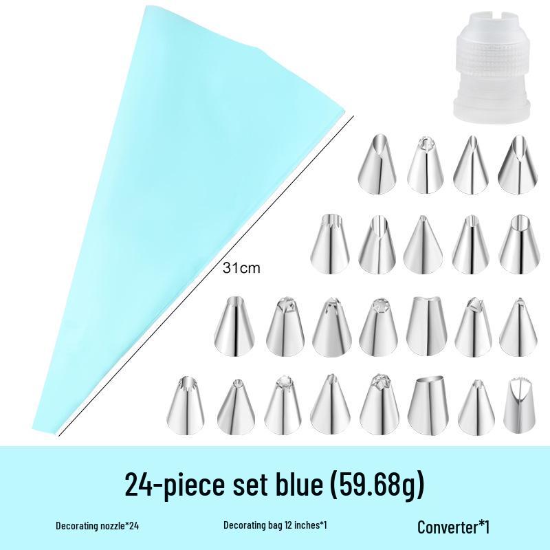 Stainless Steel Cake Decorating Tips Set with EVA Piping Bag