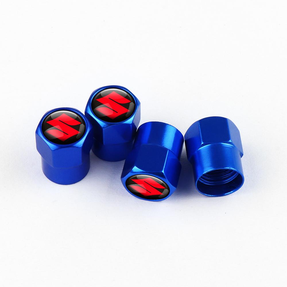 4Pcs Car Accessories Wheel Tire Valve Caps Stem Cover For Suzuki Swift SX4 Jimny Ignis Alto Samurai Baleno Grand Vitara GSXR