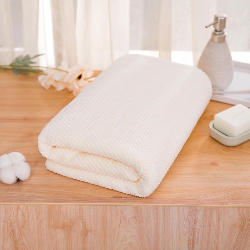 Pineapple Coral Fleece Bath Towel - Absorbent, Hair-Free, Soft, Large Square for Men & Women