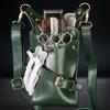 Hair Scissor Bag 7 Slots Faux Leather Hair Scissor Bag Clips Bag Hairdressing Barber Scissor Holster Pouch Holder Case With Belt
