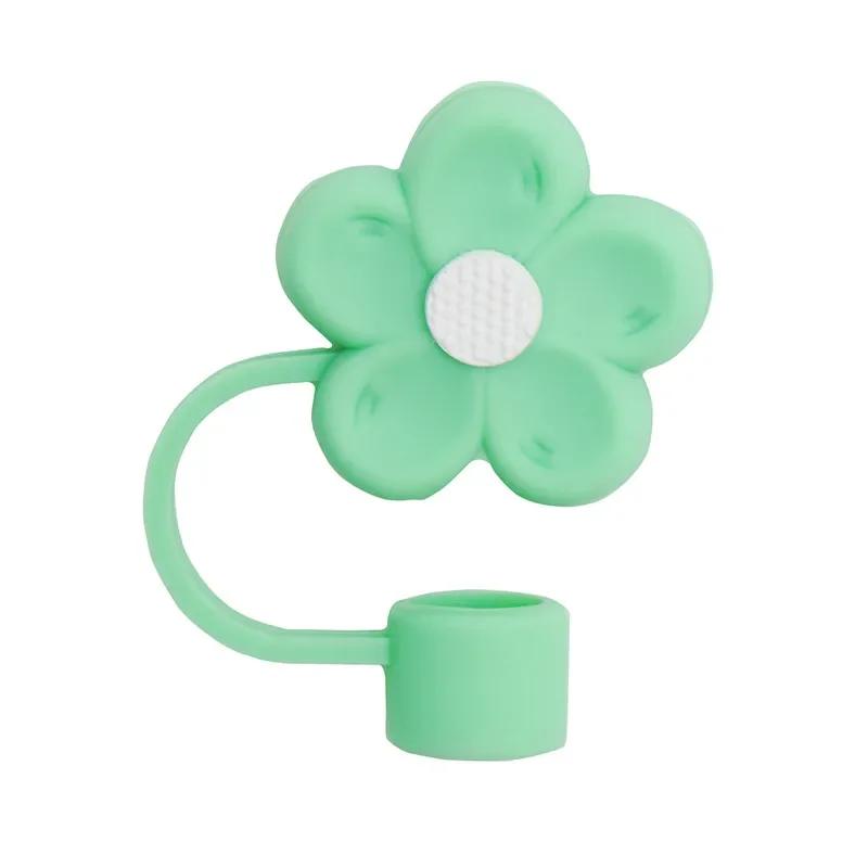 

For Stanley Cup 40oz Flower Silicone Straw Covers 10mm Tumbler Cups Splash Proof Straw Toppers Water Bottle & Cup Accessories зелёный
