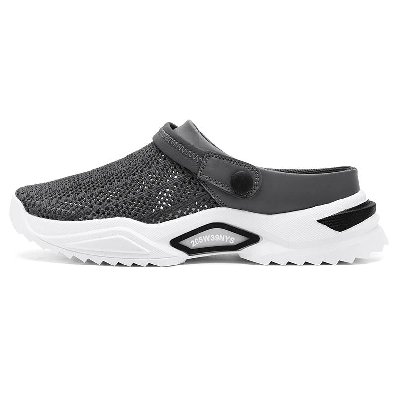 Fashion Men's Sneakers Mesh Outdoor Men Shoe Autumn Breathable Men's Casual Slippers Lightweight Personality Walking Beach Male Slipper