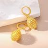 Vintage Metal Hollow Ball Drop Earrings Elegant Women's Classic Creative Hollow Ball Zircon Party Gift Accessories