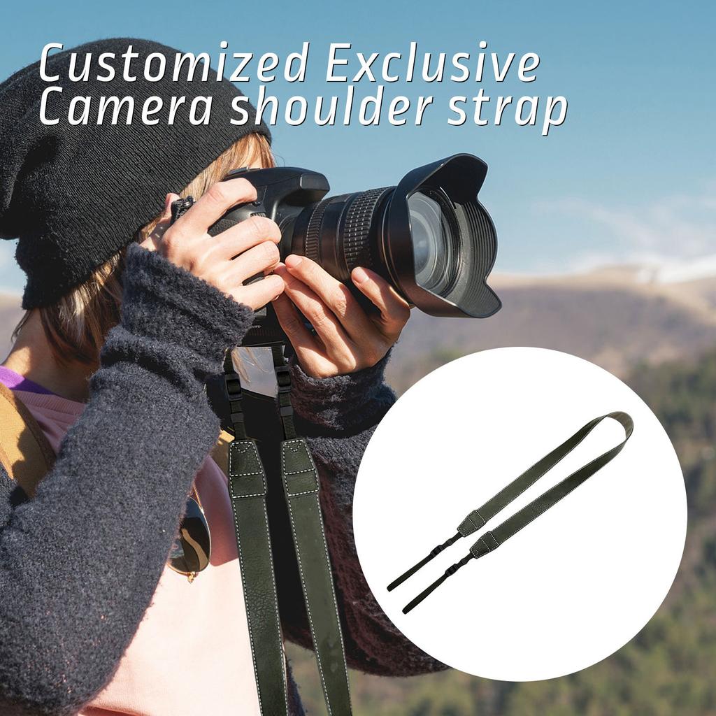 Camera Strap PU Leather Strap Comfortable Stress Relieving Crossbody Strap Camera Strap