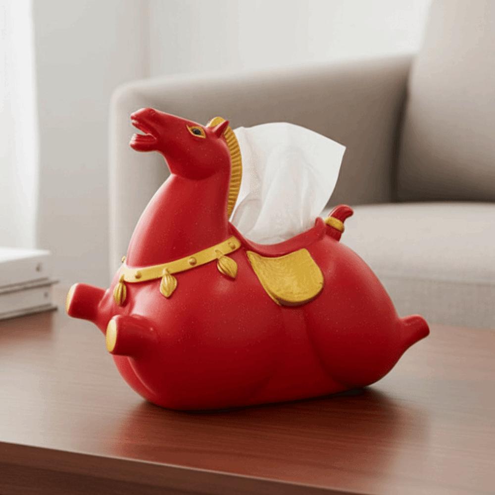 Figure Model Horse Year Tissue Box Doll Toy Zodiac Horse Model Toy New Year Gift