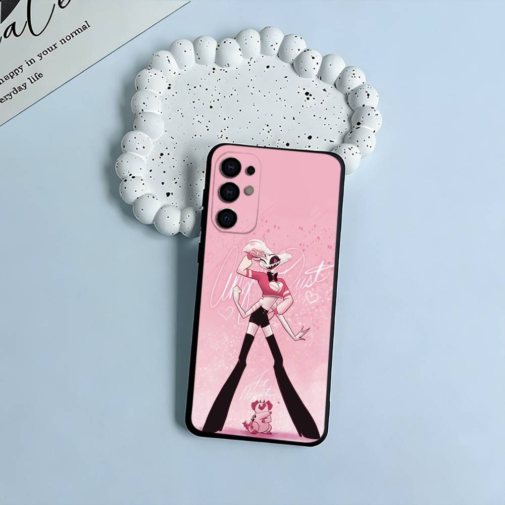 A-Angel Dust H-Hazbin H-Hotel Phone Case For Samsung S25,S24,S21,S22,S23,S30,Ultra,S20,Plus,Fe,Lite,Black Soft Silicone