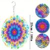 3D Mandala Flower Wind Chime Vibrant Metal Hanging Decor for Indoor Outdoor Window Garden Patio Balcony All Season Gift