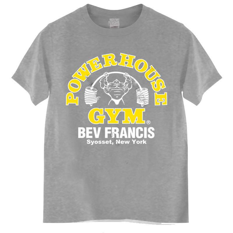 Fashion Cotton Causal T Shirt Men's Clothing Summer Tees T Shirt Men Powerhouse Gym Summer Funny Top Tees Men's Tshirt #912023