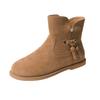 Autumn Winter Short-tube Women Tassel Ankle Boots Outdoor Slip-on Non-slip Casual Boots Women's Shoes Fashion Flat Femmes Boots