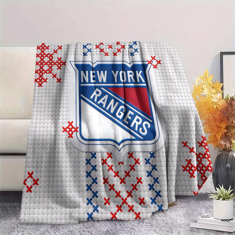 New York Rangers Flannel Blanket, High Quality Comfortable for All Seasons, Home Decor, Warmth and Comfort