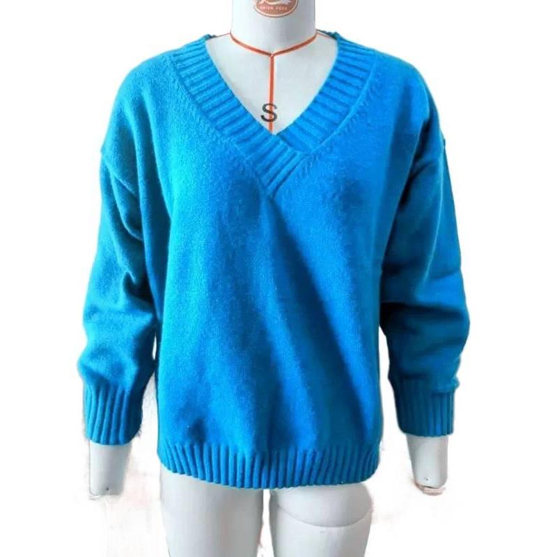 2026 New Women's Pullover Sweater, Loose V-Neck, Casual Versatile Knitwear
