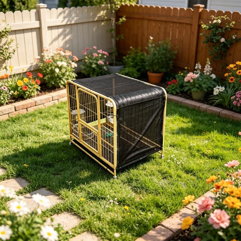 Außenkennel Sonnenschutzabdeckung Haustiergehege Sichtschutz für Haustiergehege und Geflügelunterstand, Sonnenschutz-Gewebe für Seiten- oder Dachbeschattung