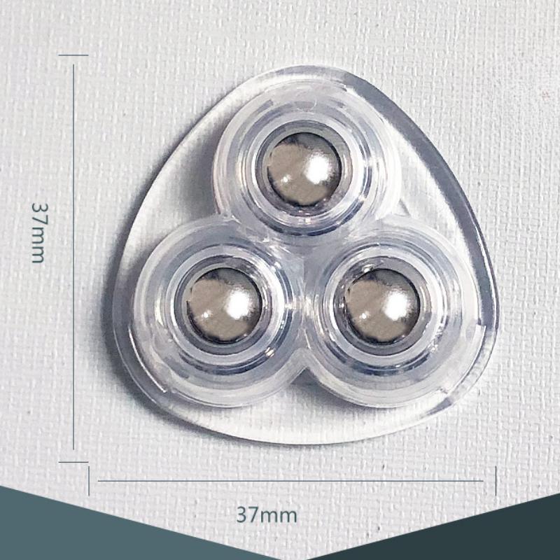 4/8/12pcs Three Bead Universal Wheel No Drilling Silent Wear-resistant Load-bearing Small Household Pulley