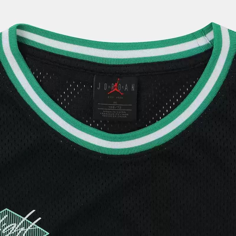 Jordan T-Shirt Printed Mesh Breathable Fake Two-Piece Sports Short Sleeve Kids Tops IW1450-010
