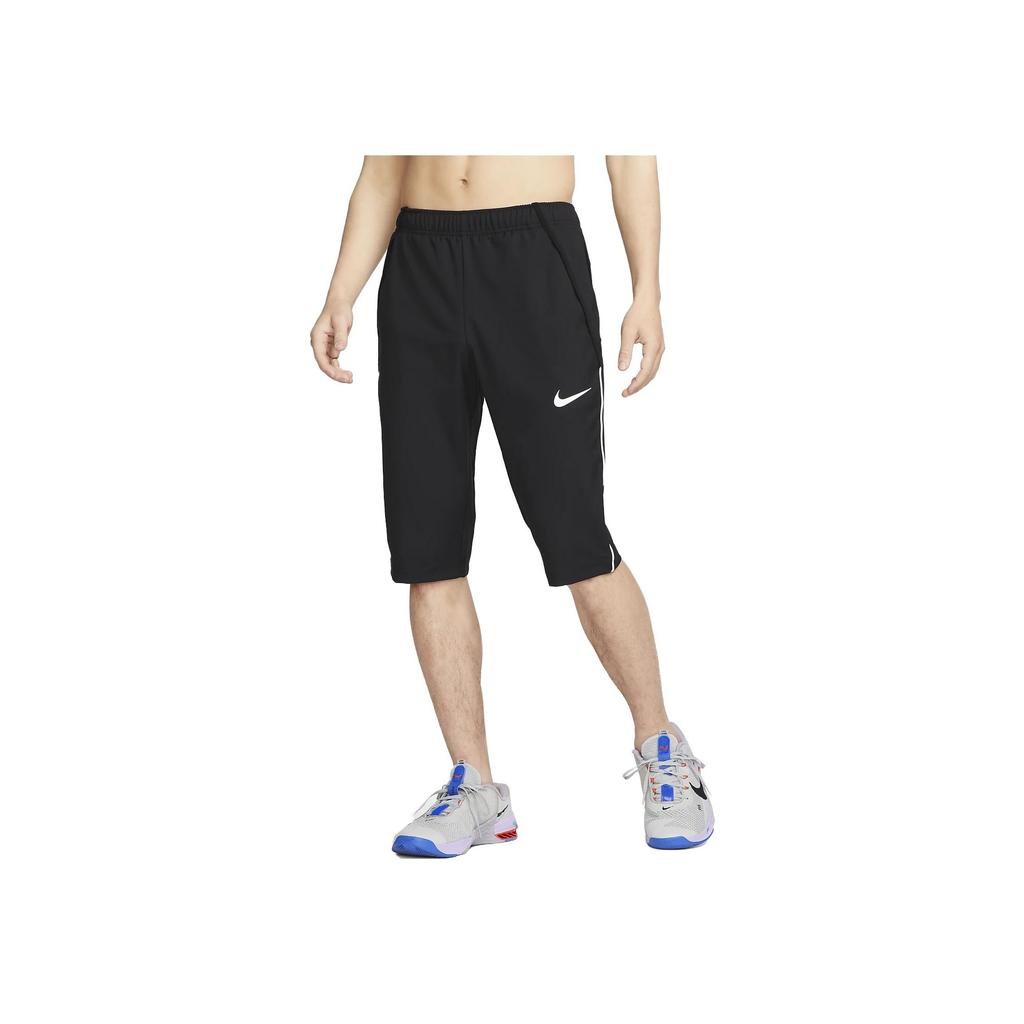 Nike Pánské sportovní ležérní prodyšné rovné šortky s elastickým pasem a potiskem loga Černé DM6624-010