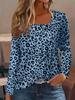 2024 European & American Leopard Print Casual Long Sleeve for Autumn/Winter