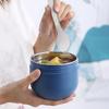 600ml Portable Sealed Thermal Lunch Box For Kids Stainless Steel Bento Box with Spoon Insulated Leak-proof Soup Container