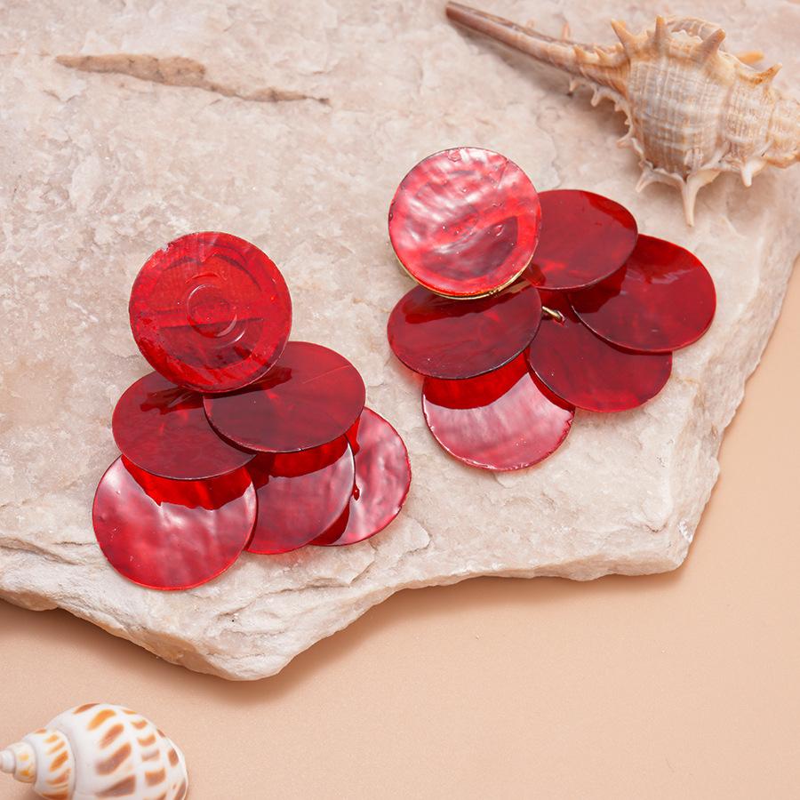 European and American round shell bow fringed earrings light luxury high-end studs fashion versatile earrings